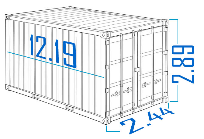 Dimensions d'un container 40 pieds